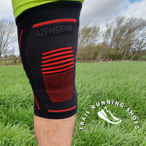 Runner Wearing Azengear Knee Support
